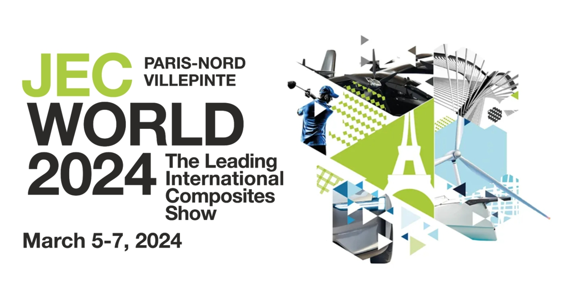 Sobelcomp participera au Jec World composites meeting du 5 au 7 mars 2024 à Paris.